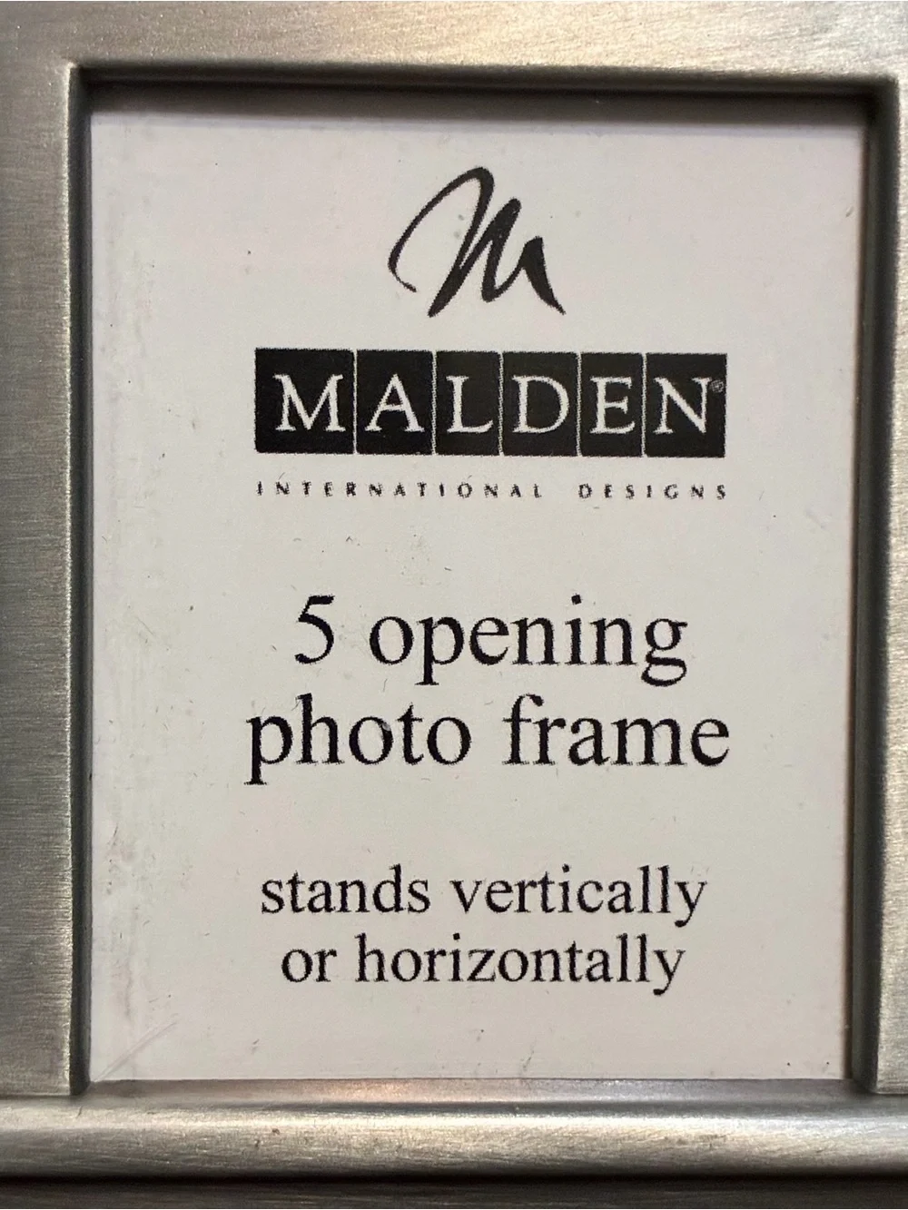 Malden International Designs Ornate Silver 5-Opening Photo Frame Size 7.5x8”